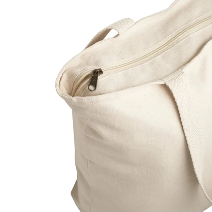 Gift Campaign Shopper di cotone con logo con cerniera e tasca interna 280 g/m2 Zipper> Shopper In Cotone Personalizzate