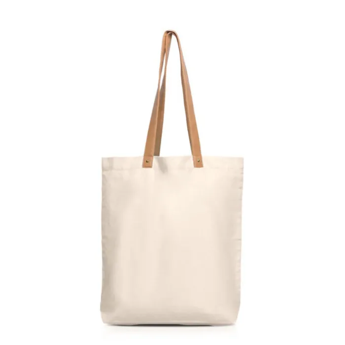 Gift Campaign Shopper di cotone con manici in similpelle resistenti 180 g/m2> Shopper In Cotone Personalizzate