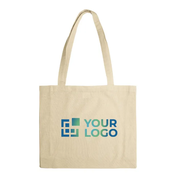 Gift Campaign Shopper di cotone con soffietto e certificazione OEKO-TEX da 140 g/m2> Shopper In Cotone Personalizzate