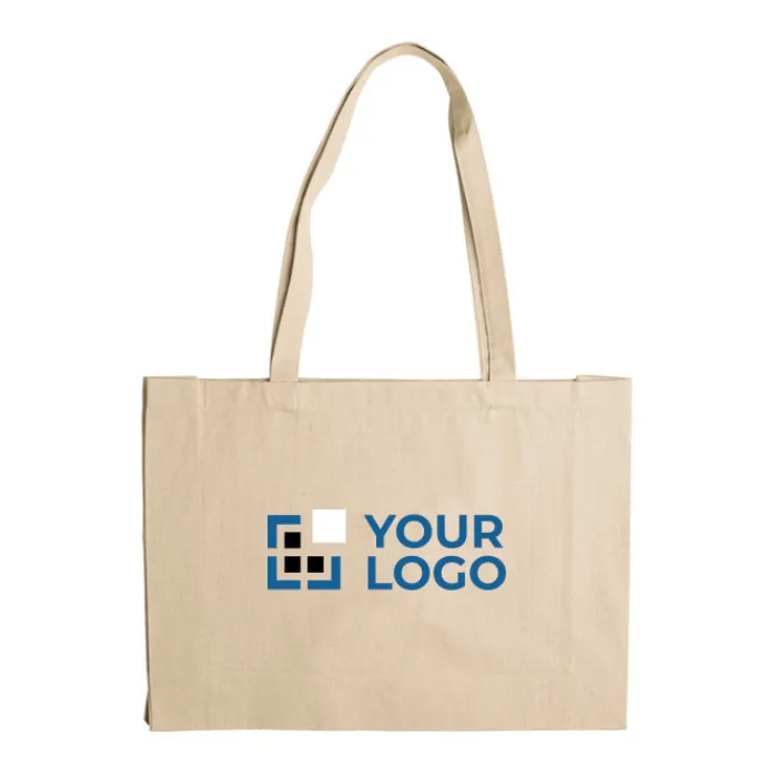 Gift Campaign Shopper di cotone con soffietto e certificazione OEKO-TEX da 280 g/m2> Shopper In Cotone Personalizzate