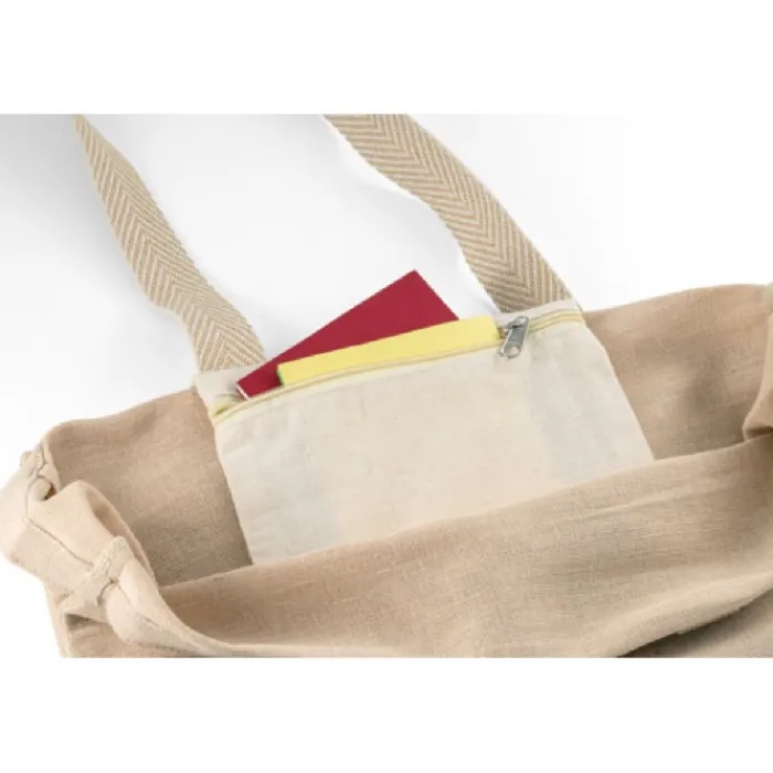 Gift Campaign Shopper di juta e cotone personalizzata con cerniera 275 g/m2 Juco> Borse In Juta