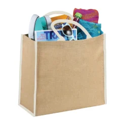 Gift Campaign Shopper di juta personalizzate per la spesa chiusura in velcro Jute Edge> Borse In Juta|Borse Di Tela Personalizzate