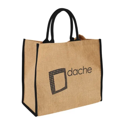 Gift Campaign Shopper di juta personalizzate per la spesa chiusura in velcro Jute Edge> Borse In Juta|Borse Di Tela Personalizzate
