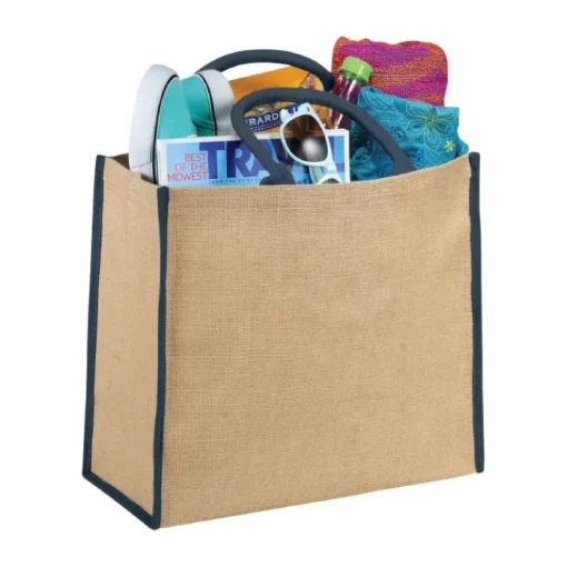 Gift Campaign Shopper di juta personalizzate per la spesa chiusura in velcro Jute Edge> Borse In Juta|Borse Di Tela Personalizzate