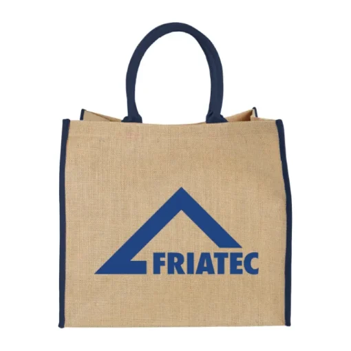 Gift Campaign Shopper di juta personalizzate per la spesa chiusura in velcro Jute Edge> Borse In Juta|Borse Di Tela Personalizzate
