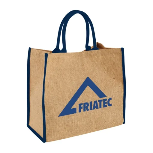 Gift Campaign Shopper di juta personalizzate per la spesa chiusura in velcro Jute Edge> Borse In Juta|Borse Di Tela Personalizzate
