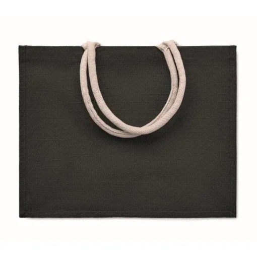 Gift Campaign Shopper di juta personalizzabili con manici corti di cotone Jute Ibiza> Borse In Juta