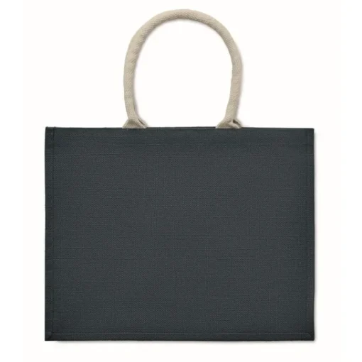 Gift Campaign Shopper di juta personalizzabili con manici corti di cotone Jute Ibiza> Borse In Juta