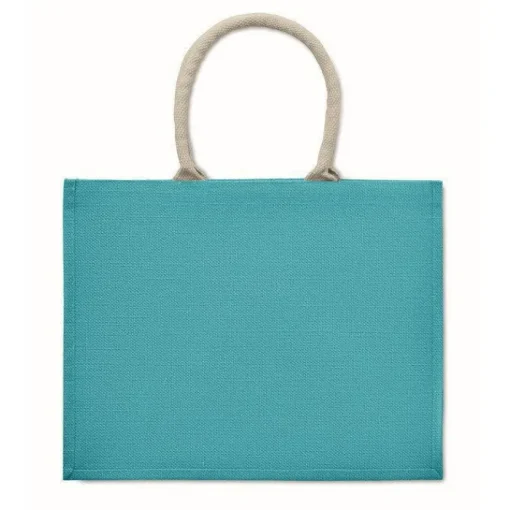 Gift Campaign Shopper di juta personalizzabili con manici corti di cotone Jute Ibiza> Borse In Juta