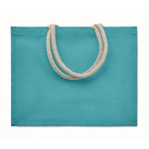 Gift Campaign Shopper di juta personalizzabili con manici corti di cotone Jute Ibiza> Borse In Juta