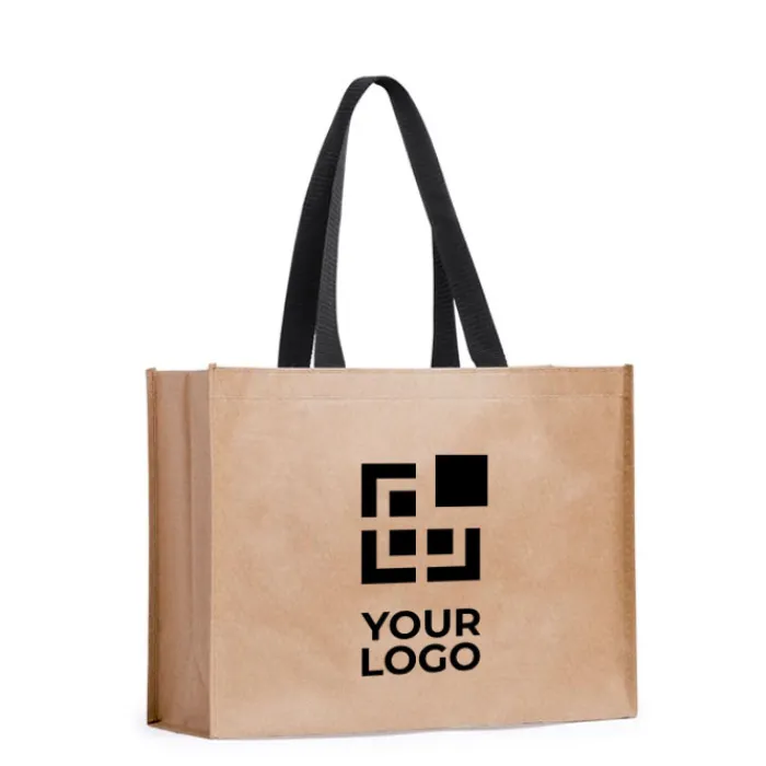 Gift Campaign Shopper in carta e tessuto non tessuto manici neri 140 g/m2 Exclusive> Buste Di Carta