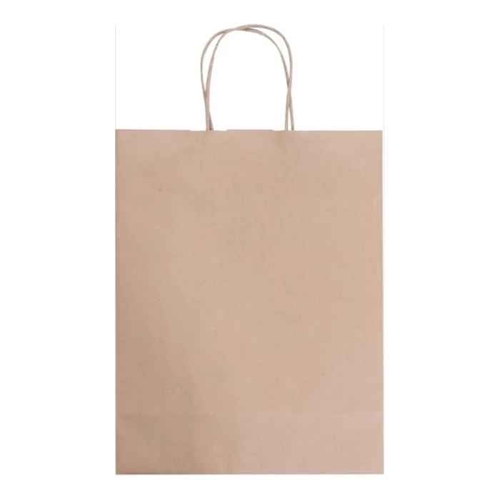 Gift Campaign Shopper in carta kraft da 120 g/m2 con manici corti arricciati> Buste Di Carta