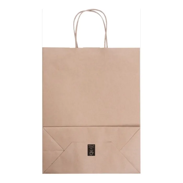 Gift Campaign Shopper in carta kraft da 120 g/m2 con manici corti arricciati> Buste Di Carta