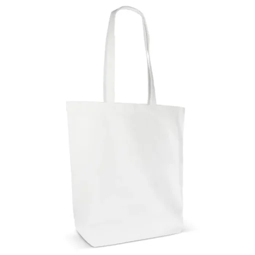Gift Campaign Shopper in cotone biologico con manici lunghi a soffietto 270 g/m2> Shopper In Cotone Personalizzate