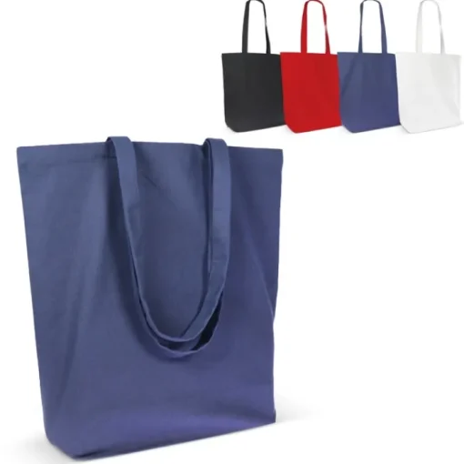 Gift Campaign Shopper in cotone biologico con manici lunghi a soffietto 270 g/m2> Shopper In Cotone Personalizzate