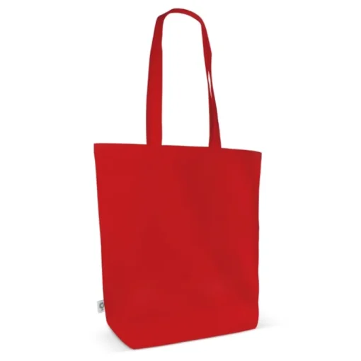 Gift Campaign Shopper in cotone biologico con manici lunghi a soffietto 270 g/m2> Shopper In Cotone Personalizzate