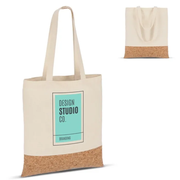 Gift Campaign Shopper in cotone con base in sughero da 170 g/m2> Shopper In Cotone Personalizzate