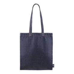 Gift Campaign Shopper in cotone e denim riciclati da 250 g/m2 con manici lunghi> Borse Di Tela Personalizzate