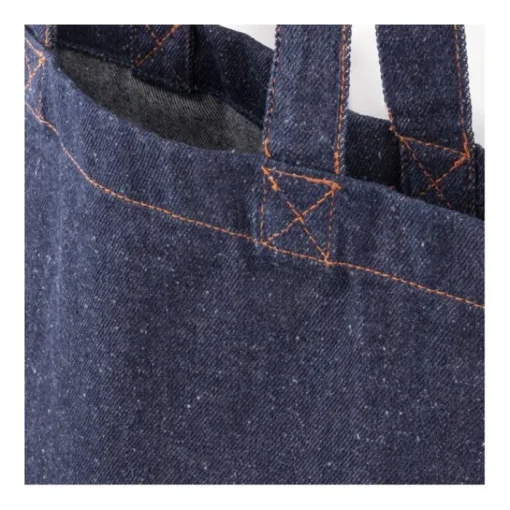 Gift Campaign Shopper in cotone e denim riciclati da 250 g/m2 con manici lunghi> Borse Di Tela Personalizzate