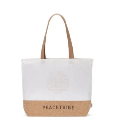 Gift Campaign Shopper in cotone riciclato da 220 g/m2 ed rPET con base in sughero> Borse Per La Spesa|Shopper In Cotone Personalizzate