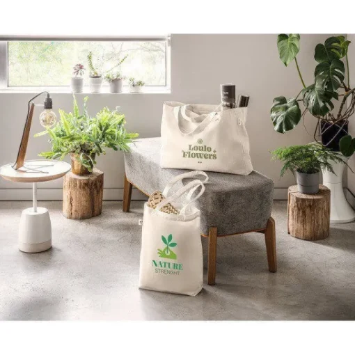 Gift Campaign Shopper in cotone riciclato e poliestere con manici lunghi 280 g/m2> Shopper In Cotone Personalizzate