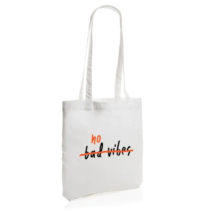 Gift Campaign Shopper in cotone riciclato aziendali 330 g/m2 Waterless Strong> Tote Bag Personalizzate|Shopper In Cotone Personalizzate