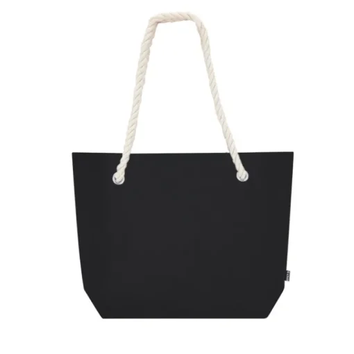 Gift Campaign Shopper in feltro riciclato con manici in corda di cotone e soffietto> Borse Di Tela Personalizzate