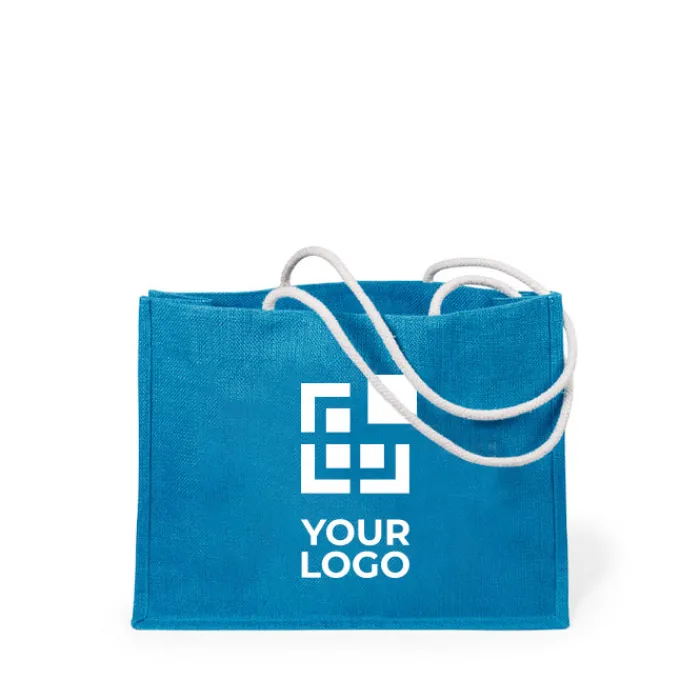 Gift Campaign Shopper in juta con soffietto che sostengono fino 10 kg Jute Colors> Borse In Juta