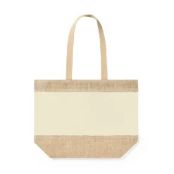 Gift Campaign Shopper in juta e cotone laminato manici lunghi Menorca></noscript> Borse In Juta
