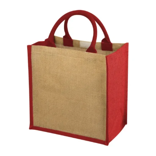Gift Campaign Shopper in juta personalizzate con scritta manici colorati Jute Side> Borse In Juta|Borse Di Tela Personalizzate