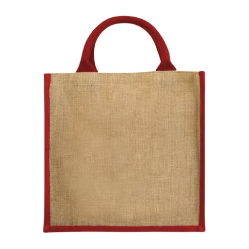 Gift Campaign Shopper in juta personalizzate con scritta manici colorati Jute Side> Borse In Juta|Borse Di Tela Personalizzate