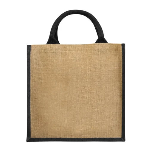 Gift Campaign Shopper in juta personalizzate con scritta manici colorati Jute Side> Borse In Juta|Borse Di Tela Personalizzate