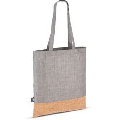 Gift Campaign Shopper in RPET con base in sughero e capacità di 10kg></noscript> Borse Di Tela Personalizzate