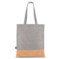 Gift Campaign Shopper in RPET con base in sughero e capacità di 10kg></noscript> Borse Di Tela Personalizzate