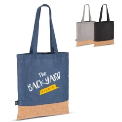 Gift Campaign Shopper in RPET con base in sughero e capacità di 10kg></noscript> Borse Di Tela Personalizzate