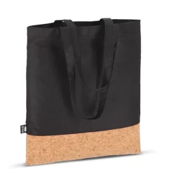 Gift Campaign Shopper in RPET con base in sughero e capacità di 10kg></noscript> Borse Di Tela Personalizzate