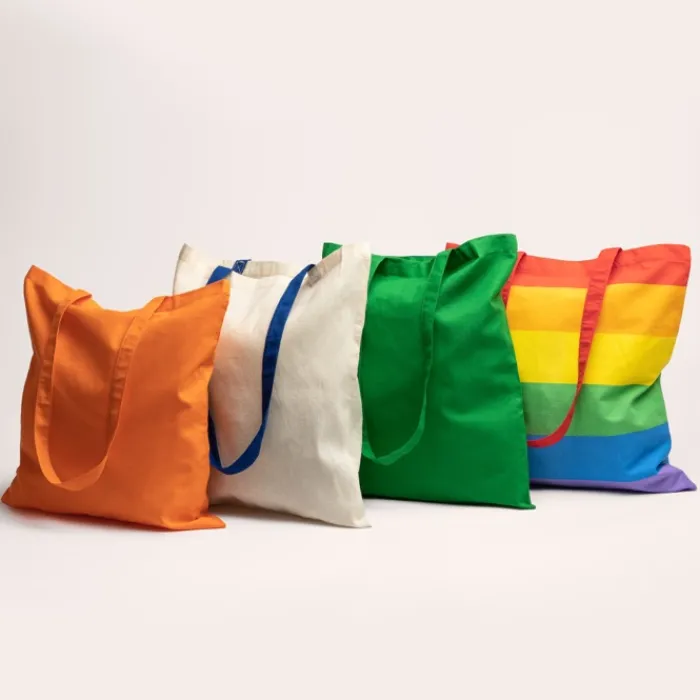 Gift Campaign Shopper in tessuto di cotone con manico lungo in vari colori> Borse Per La Spesa