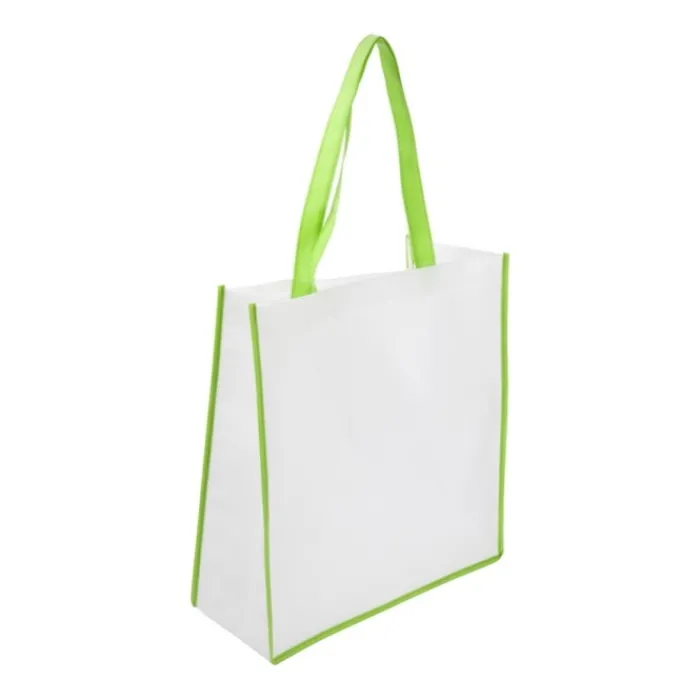 Gift Campaign Shopper in tessuto non tessuto 80g/m2 con manici e bordatura colorata> Shopper Tnt