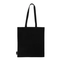 Gift Campaign Shopper nera con manici lunghi in 100% cotone riciclato da 180 g/m²></noscript> Shopper In Cotone Personalizzate