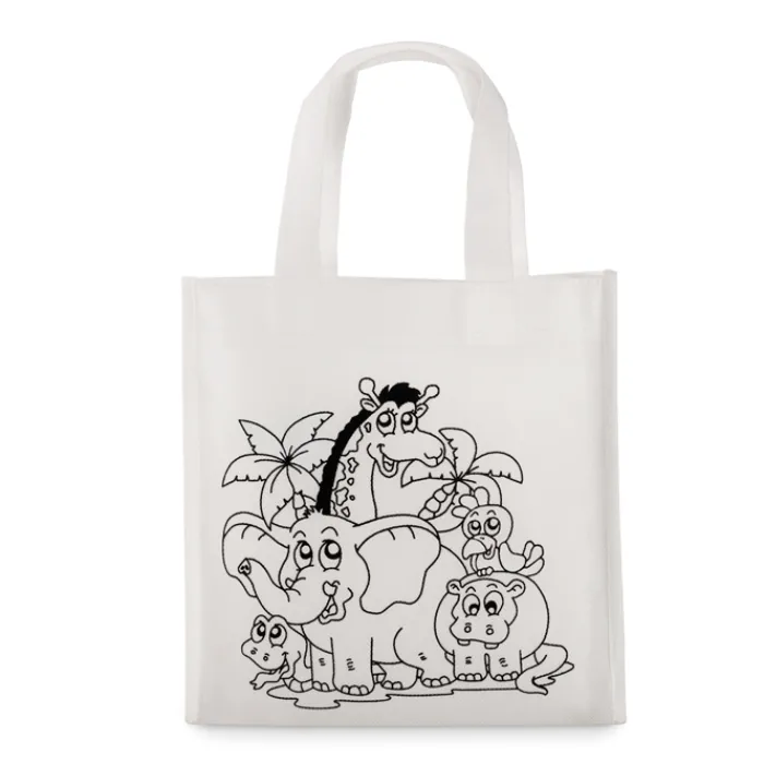 Gift Campaign Shopper per bambini colorabile 5 pennarelli in TNT 80 g/m2 Color Fun> Regali Per Bambini|Matite Colorate