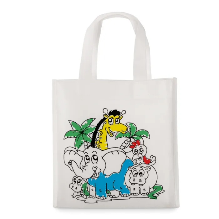 Gift Campaign Shopper per bambini colorabile 5 pennarelli in TNT 80 g/m2 Color Fun> Regali Per Bambini|Matite Colorate
