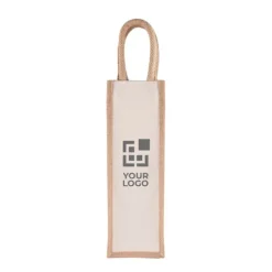 Gift Campaign Shopper per vino con logo in tela e juta 320 g/m2 Vino Rioja> Gadget Ecologici|Borse In Juta