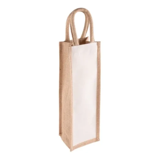 Gift Campaign Shopper per vino con logo in tela e juta 320 g/m2 Vino Rioja> Gadget Ecologici|Borse In Juta