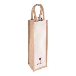 Gift Campaign Shopper per vino con logo in tela e juta 320 g/m2 Vino Rioja></noscript> Gadget Ecologici|Borse In Juta