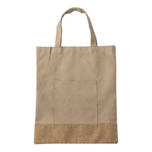 Gift Campaign Shopper personalizzabili in rPET e sughero con tasca anteriore e manici> Borse Per La Spesa