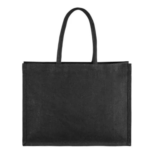 Gift Campaign Shopper personalizzata in iuta con manici in cotone 330 gr/m2 Jute Black> Borse Per La Spesa|Borse In Juta