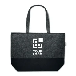 Gift Campaign Shopper personalizzata in feltro con fondo in nero Duo City RPET></noscript> Borse Di Tela Personalizzate