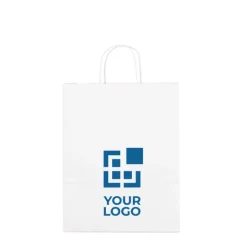 Gift Campaign Shopper personalizzate in carta kraft bianca da 90 g/m2 Retail></noscript> Buste Di Carta