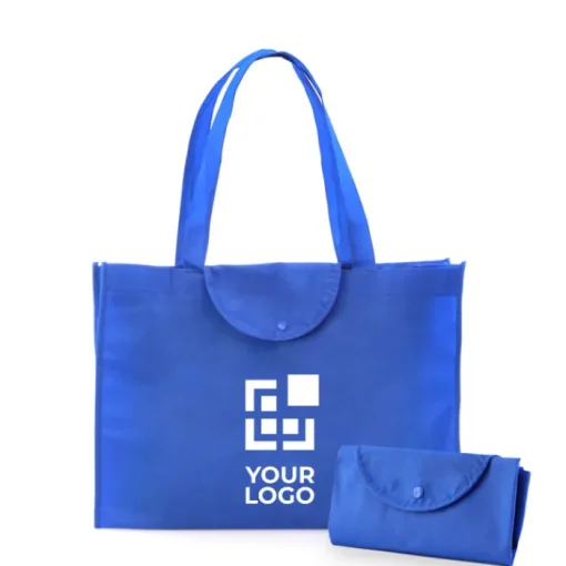 Gift Campaign Shopper pieghevole personalizzata in tnt fino a 9 kg e 90 g/m2 Flap> Shopper Tnt