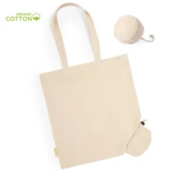 Gift Campaign Shopper pieghevoli in cotone organico resistente 9 kg 120 g/m2 Organic> Tote Bag Personalizzate|Shopper In Cotone Personalizzate